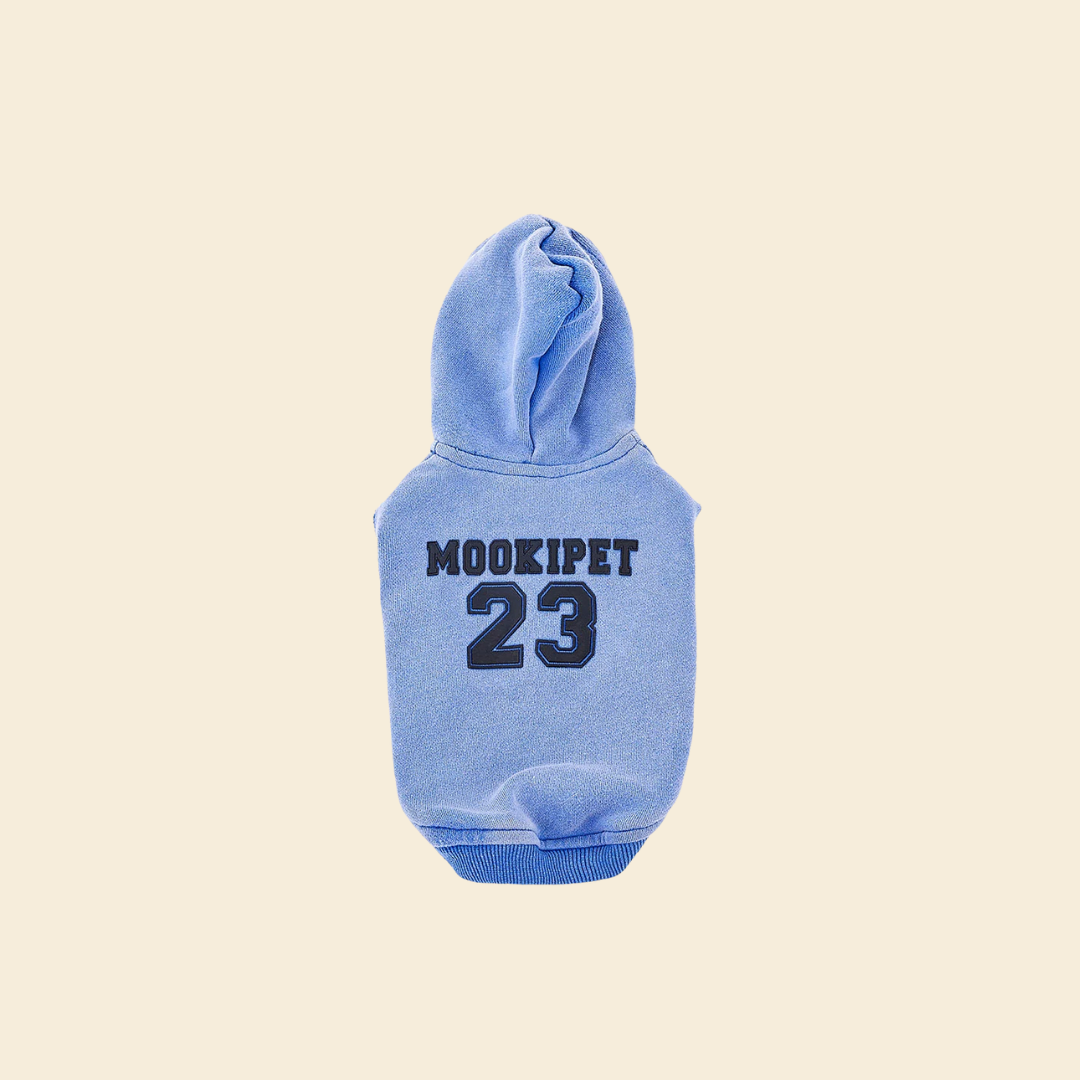 Washed Blue Pet Hoodie