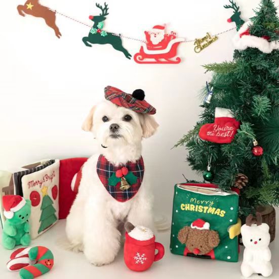 Christmas Book Interactive Snuffle Dog Toy - FluffyCream