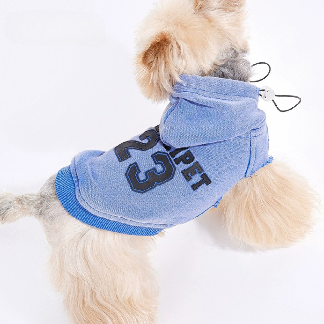 Washed Blue Pet Hoodie