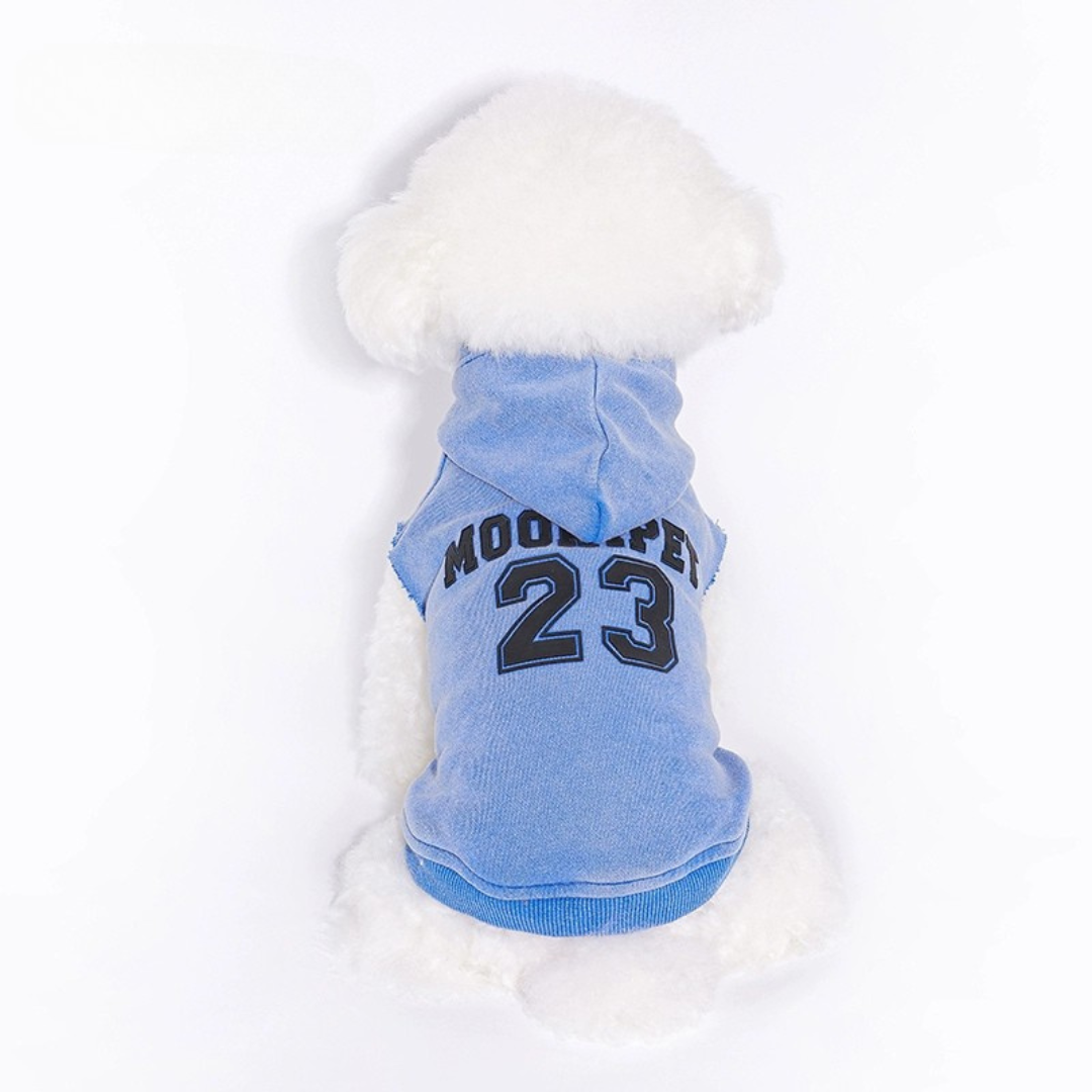 Washed Blue Pet Hoodie