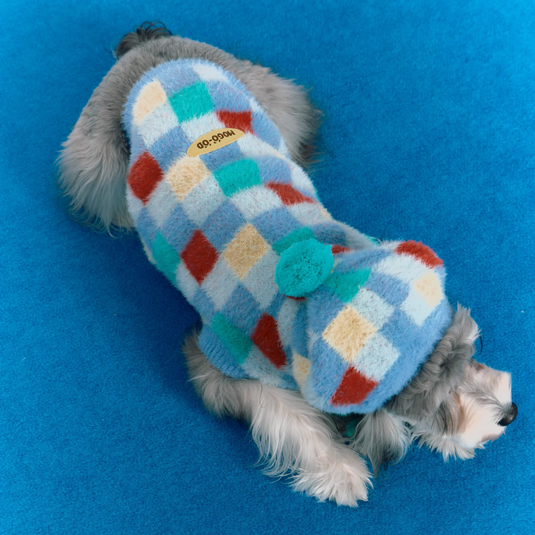 Colorful Checkered Pet Hoodie