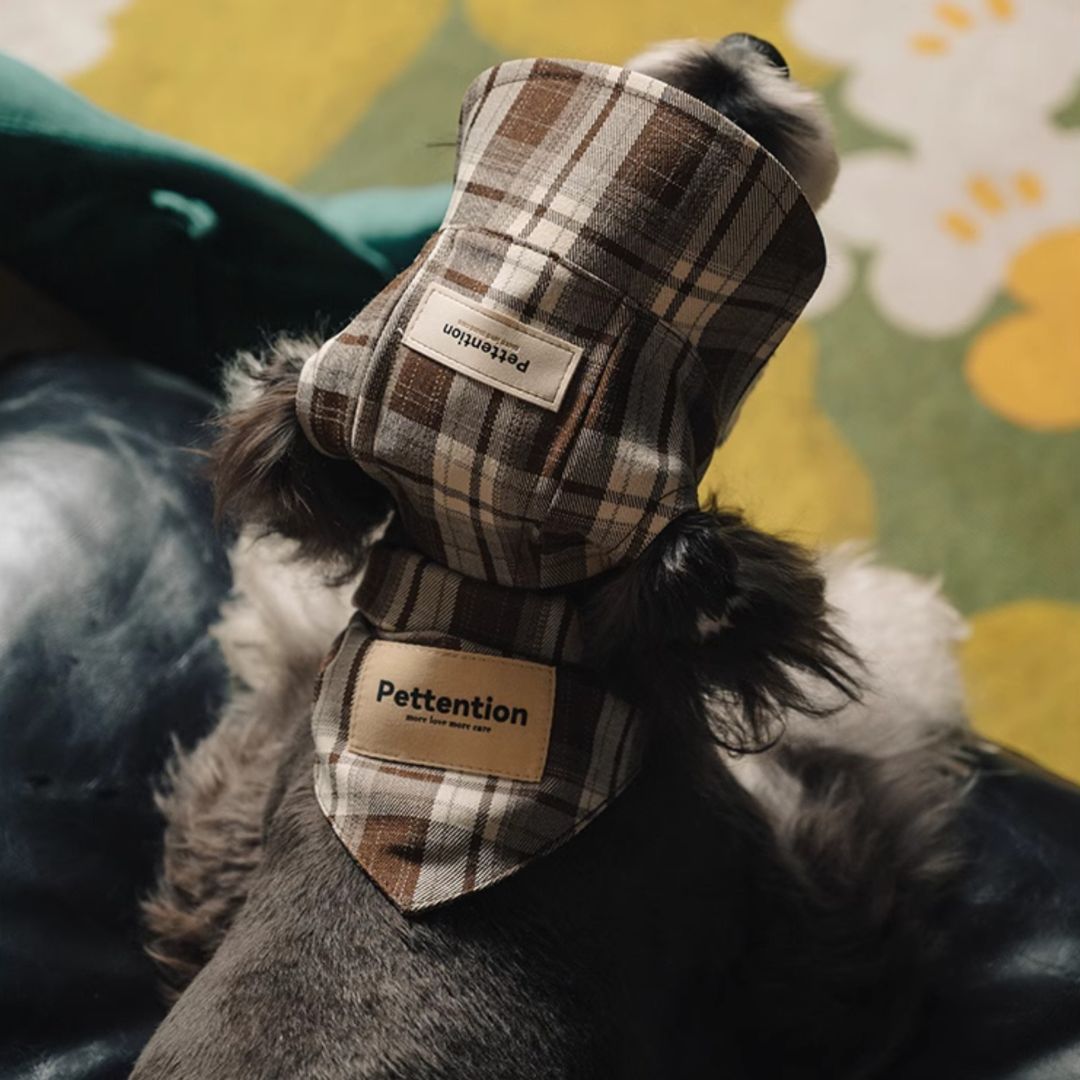 Urban Pup Plaid Bandana - FluffyCream