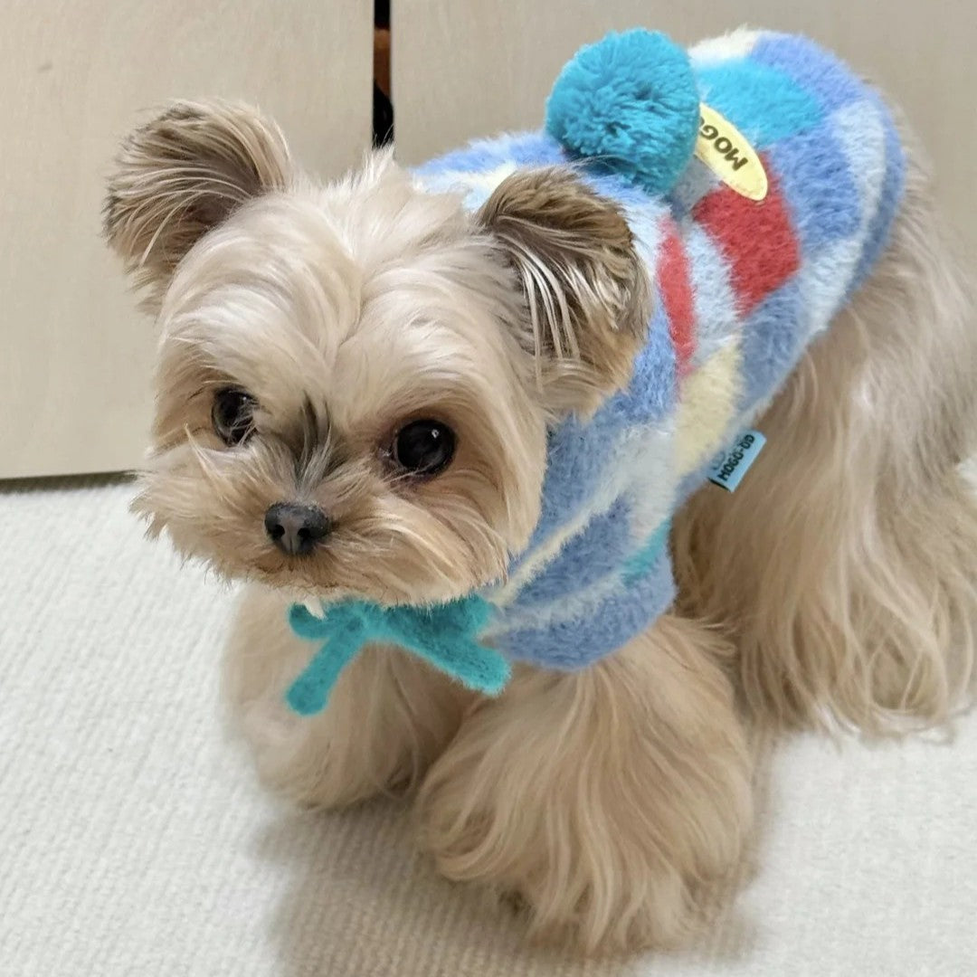 Colorful Checkered Pet Hoodie