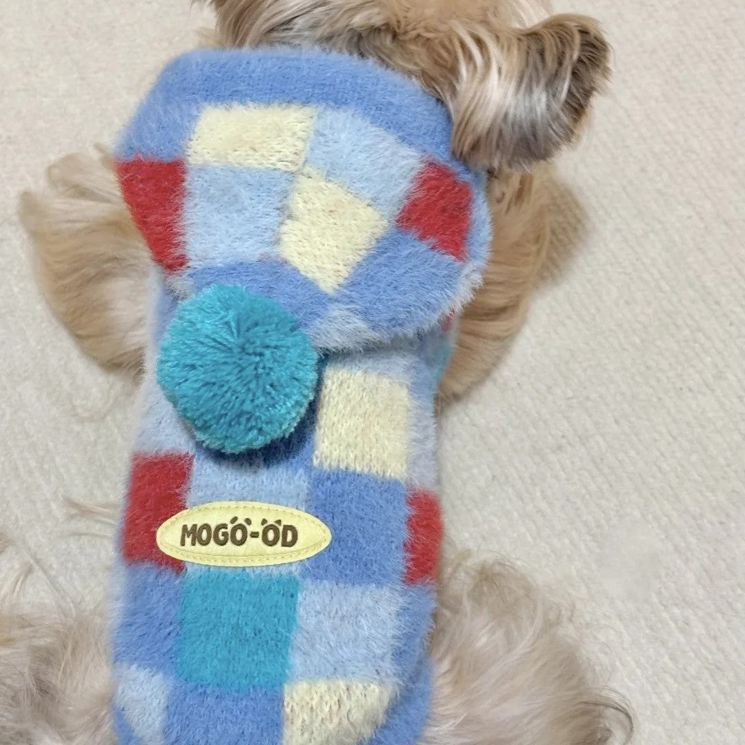 Colorful Checkered Pet Hoodie