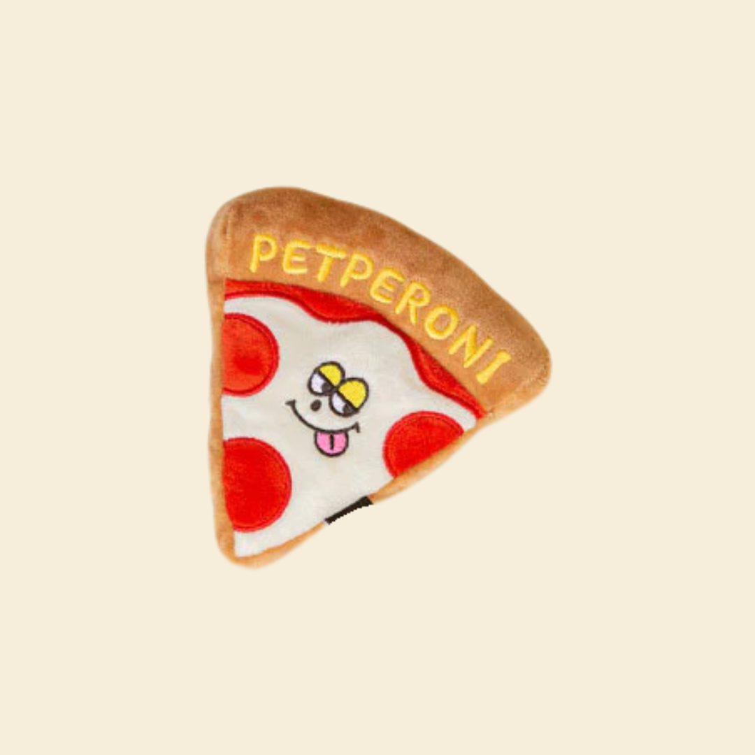 Petperoni Pizza Plush Dog Toy - FluffyCream