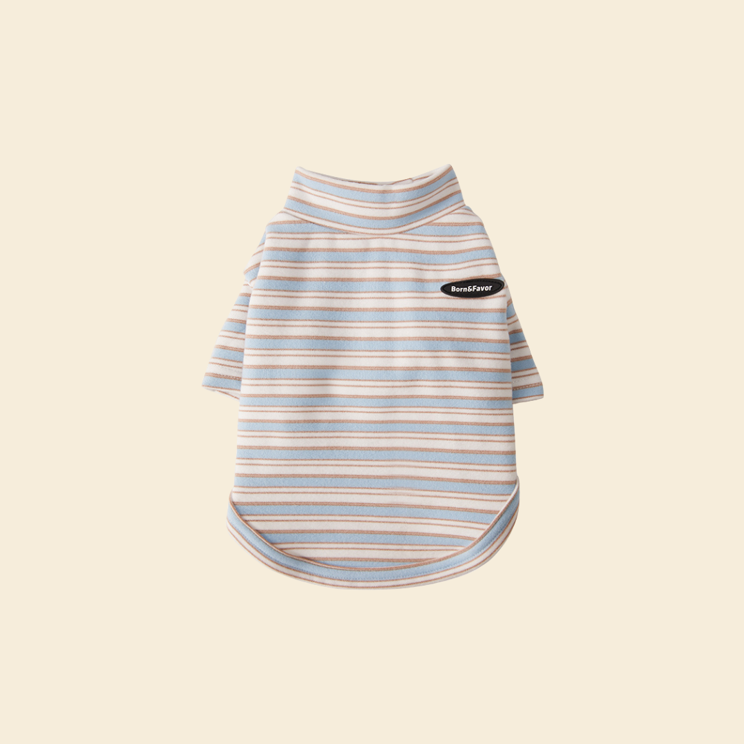 Striped Pet Shirt - FluffyCream