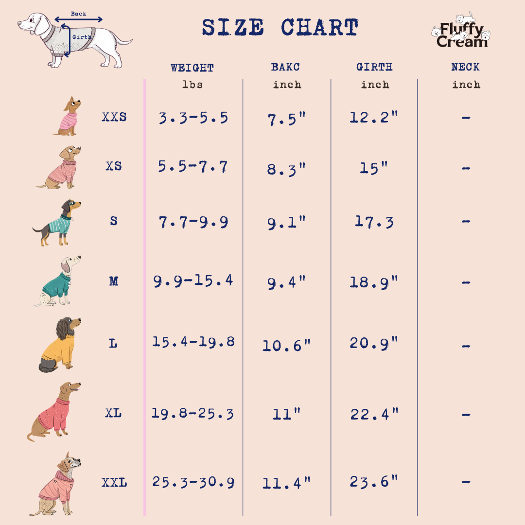 Size Chart (inch)