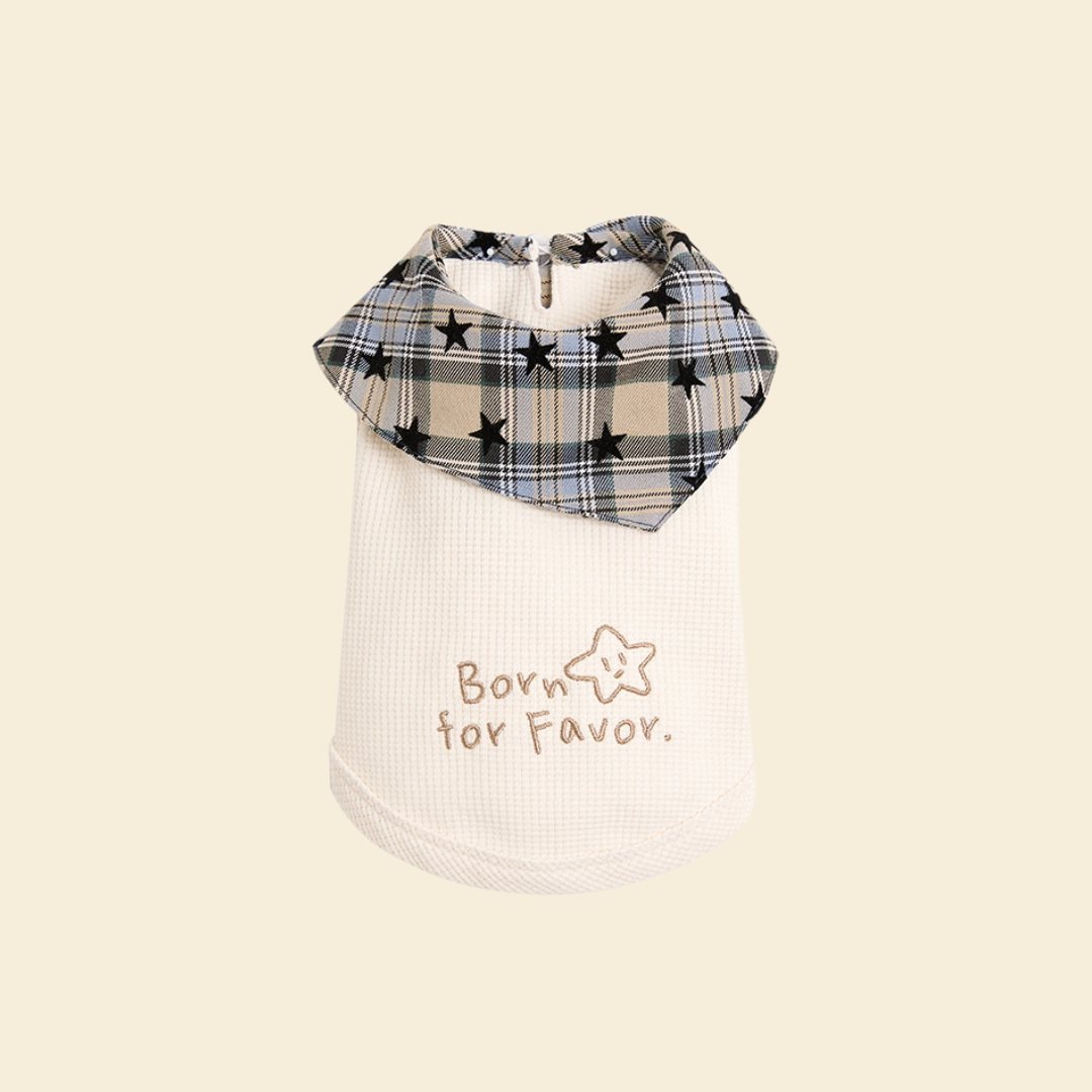 Preppy Plaid Scarf Vest - FluffyCream