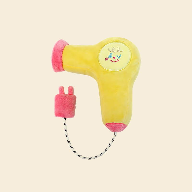 Hair Dryer Dog Tug Toy - FluffyCream