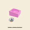 Modular Pet Feeders | Square Bowl - FluffyCream