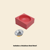 Modular Pet Feeders | Square Bowl - FluffyCream